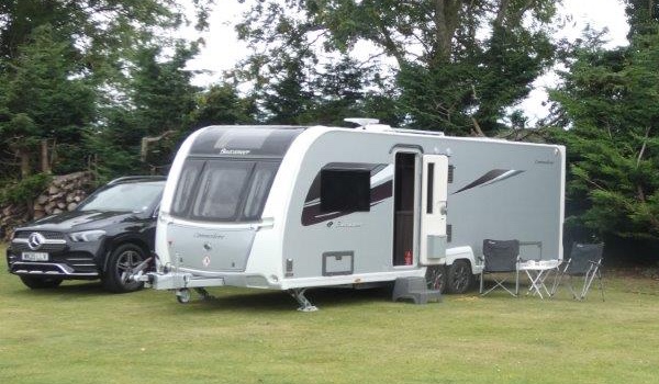 Picture of caravan on grass